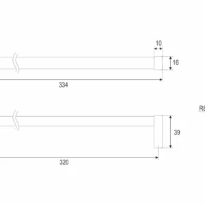 Мебельная ручка DELLON RS068BR.5/320