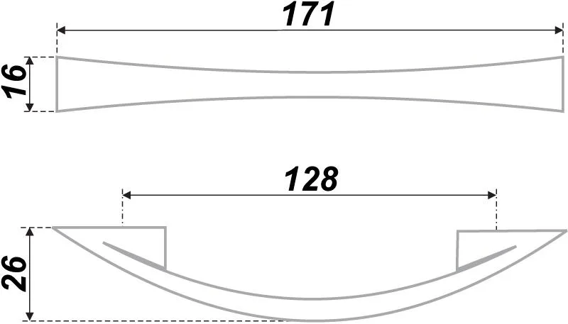 Мебельная ручка RS005SG.4/128