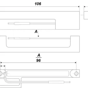 Мебельная ручка RS301CP/WWL.4/96/R