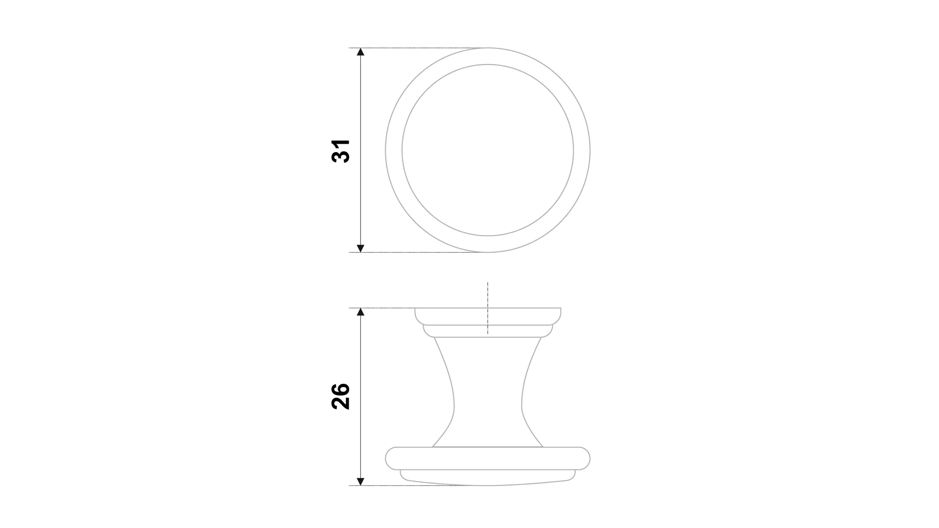 Мебельная ручка ODA RC302CP/W.4