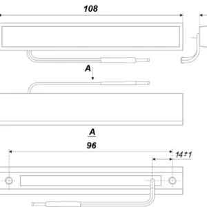 Мебельная ручка RS306CP/WWL.4/96