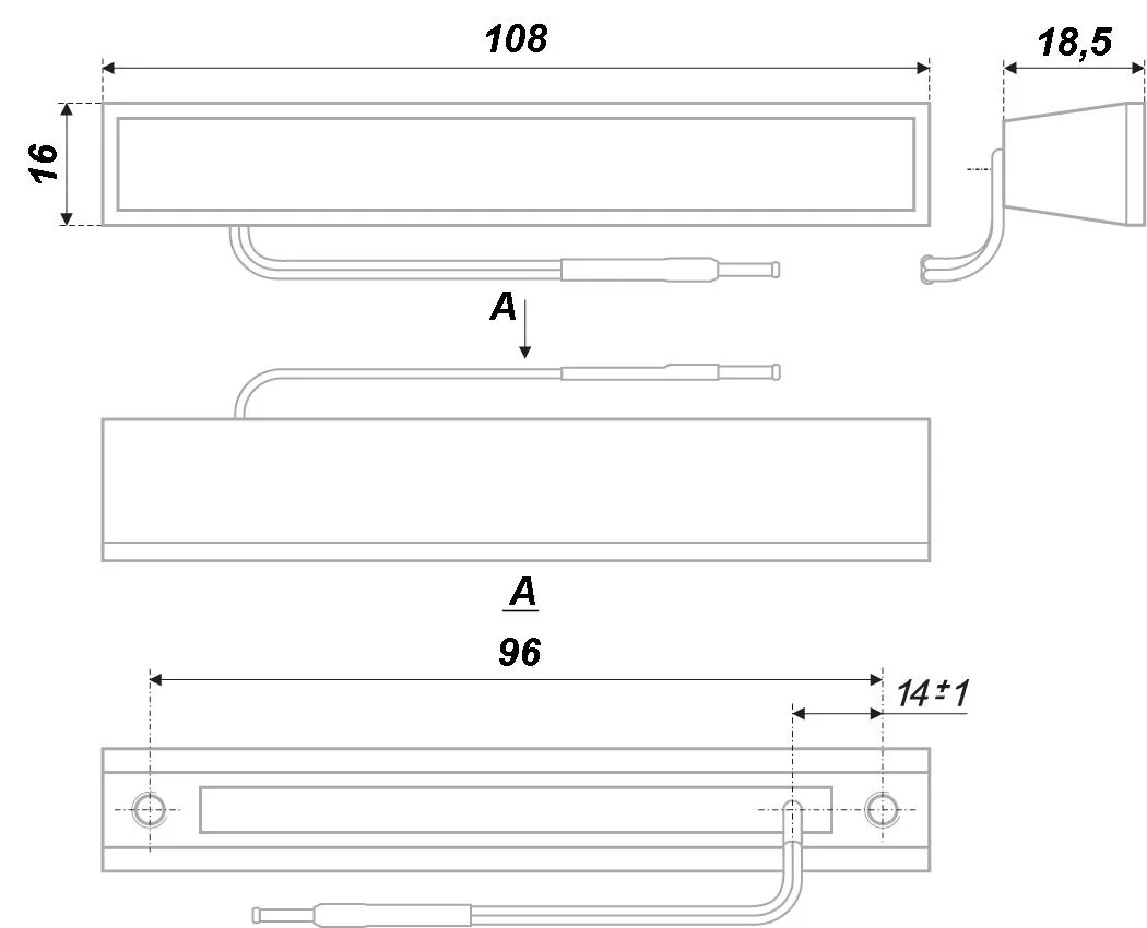 Мебельная ручка RS306CP/WWL.4/96