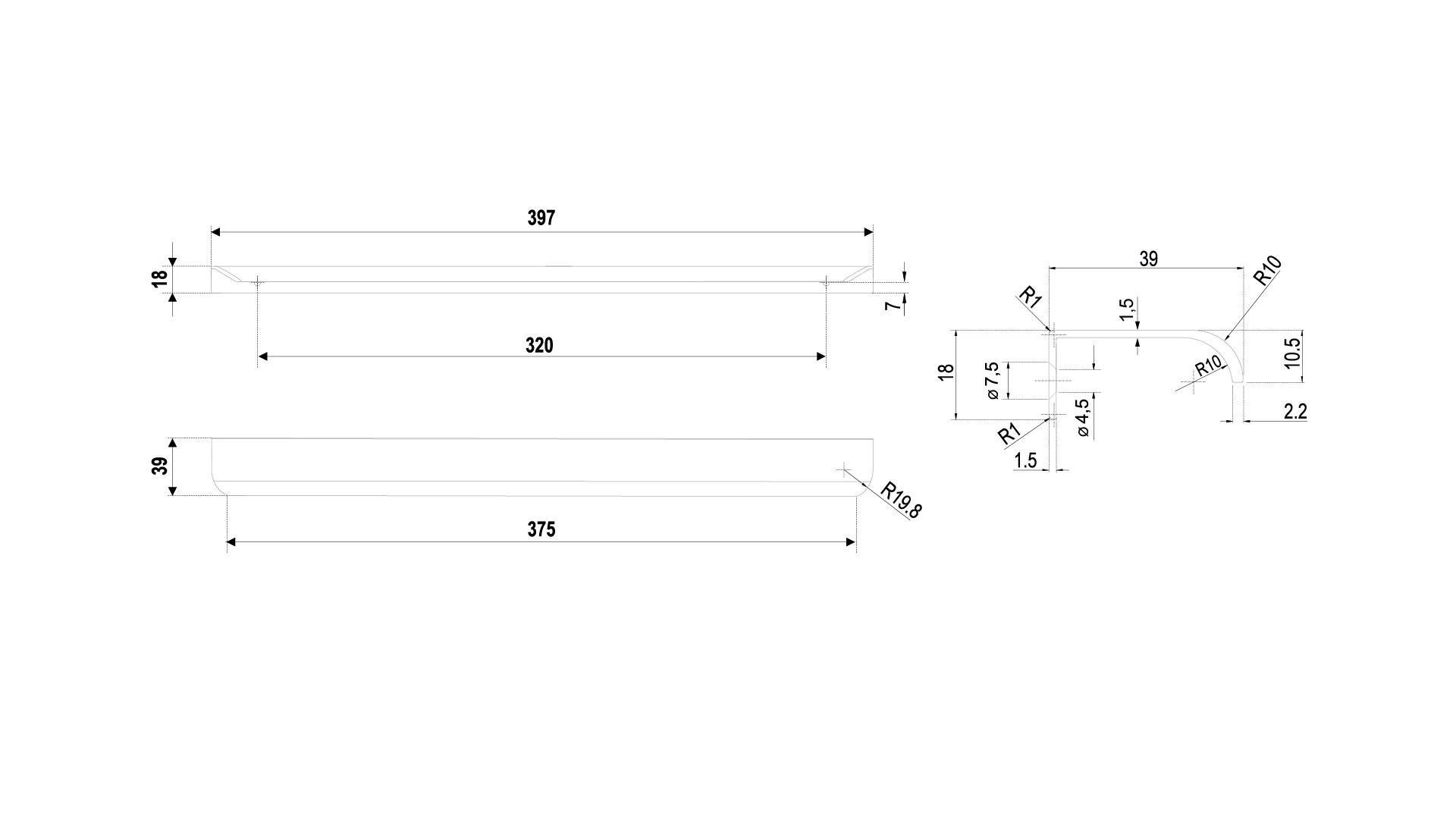 Мебельная ручка MONTE RT110SC.1/000/400