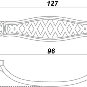 Мебельная ручка RS411EAB.3/96