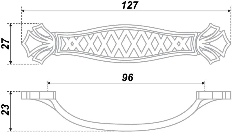 Мебельная ручка RS411EAB.3/96