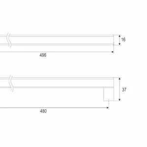 Мебельная ручка ALLEN RS067BGR.5/480