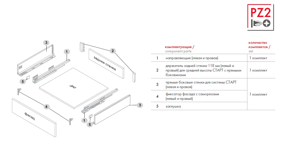 Прямые боковые стенки СТАРТ средней высоты SBDW12/W/300