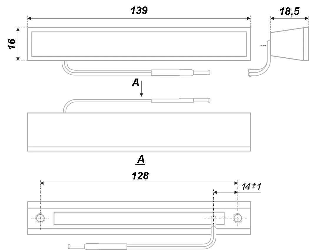 Мебельная ручка RS306CP/WWL.4/128