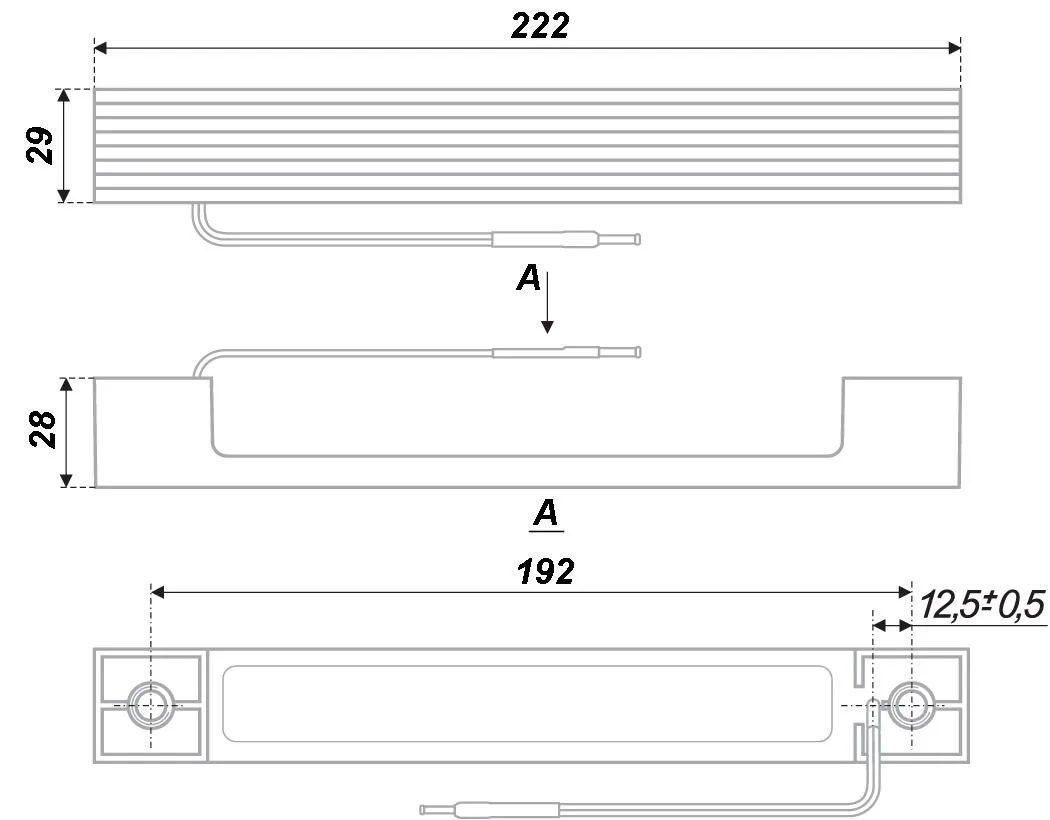 Мебельная ручка RS304CP/WWL.4/192