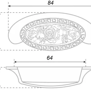 Мебельная ручка FLORA RS434AS.3/64