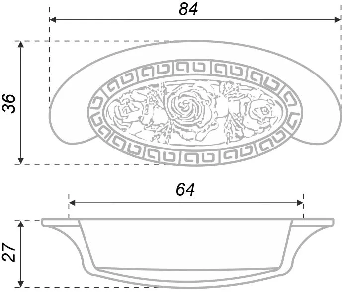 Мебельная ручка FLORA RS434AS.3/64