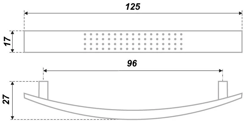 Мебельная ручка RS223SC.4/96