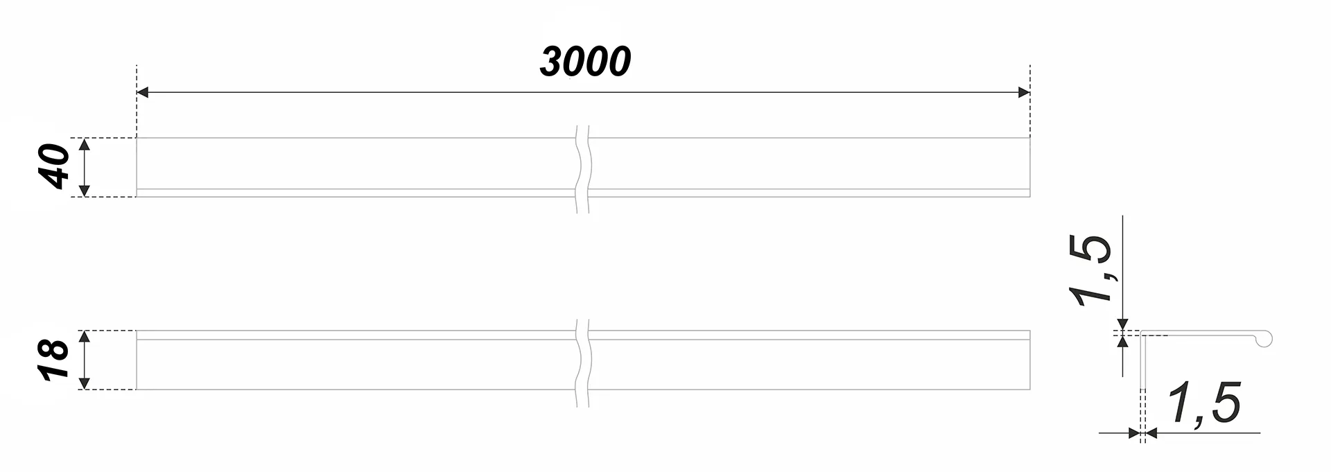 Мебельная ручка G-LINE RP001SC.1/000/3000
