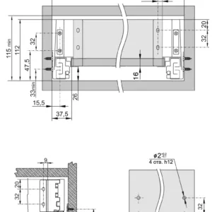 Прямые боковые стенки СТАРТ стандартной высоты SBDW11/GR/350