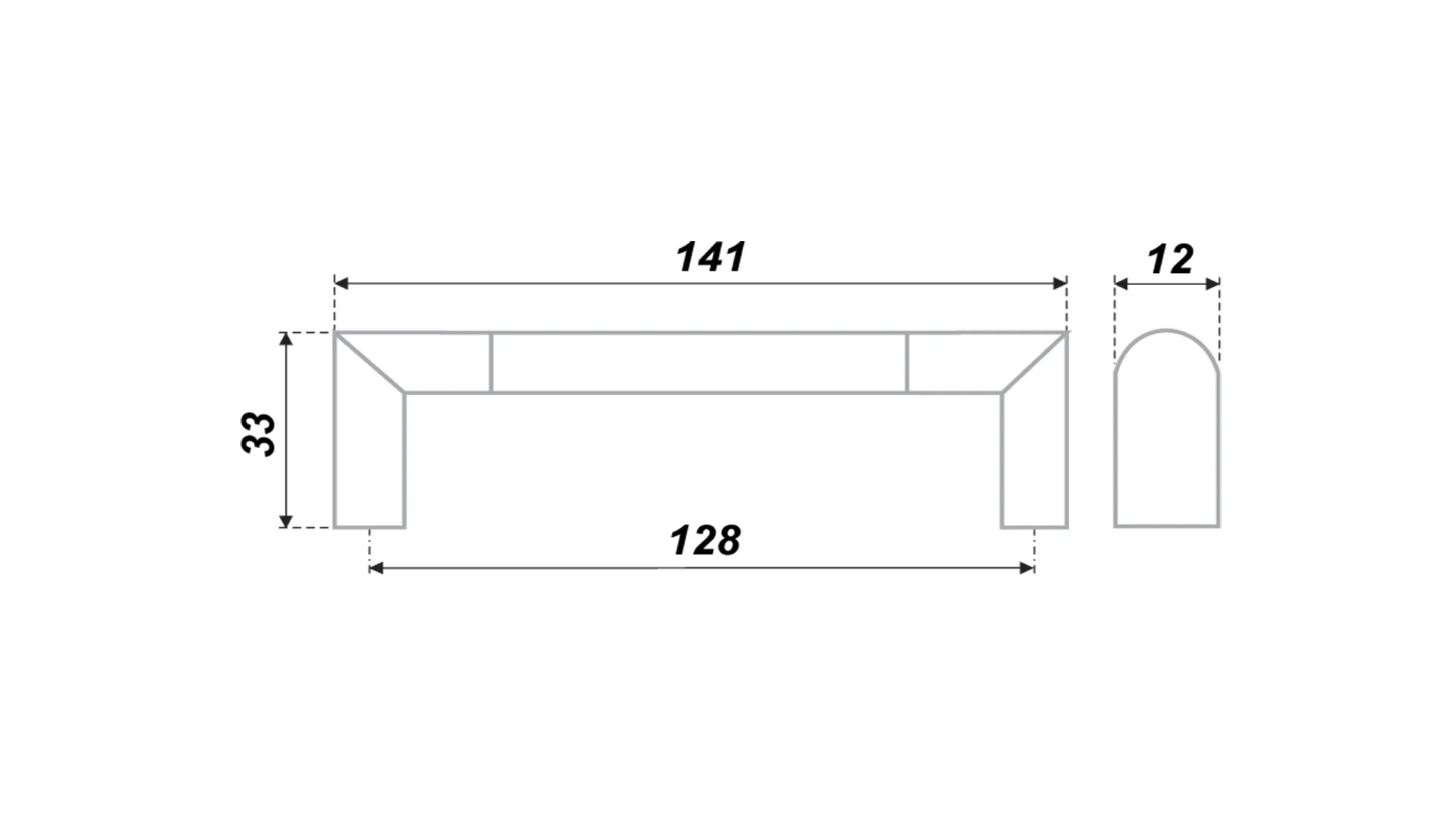 Мебельная ручка RS054CP/SC.4/128