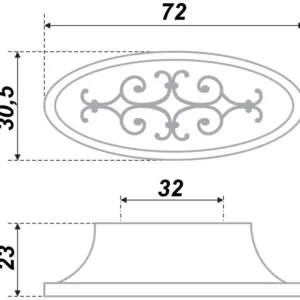 Мебельная ручка RS412EAB.4/32