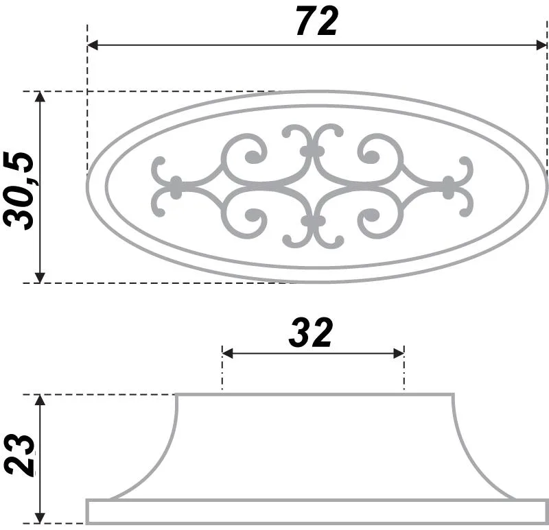 Мебельная ручка RS412EAB.4/32