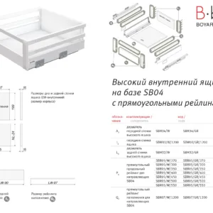 Прямоугольный рейлинг наполнения SBR07/GR/1200