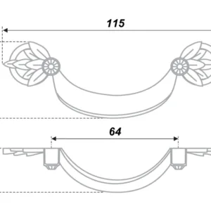 Мебельная ручка RS417BAB.4/64