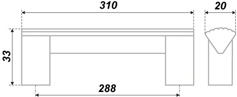 Мебельная ручка RS050AL.16/288