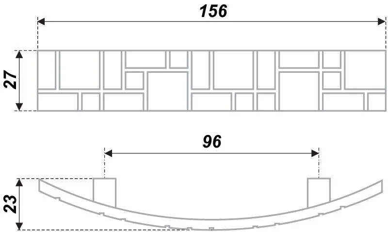 Мебельная ручка RS425BAP.5/96