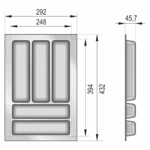 Блок-константа для столовых приборов BLӦKI PC14/GRPH/292x430