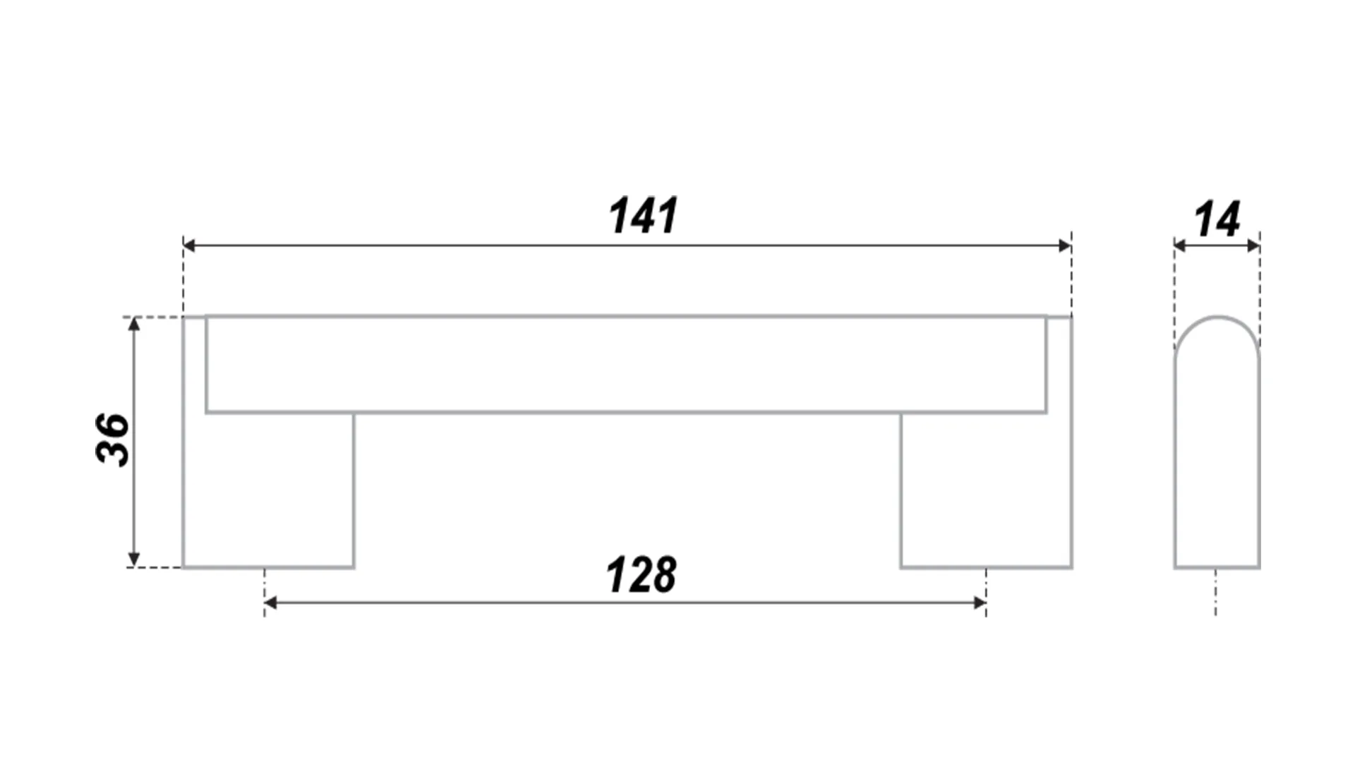 Мебельная ручка RR003CP.5/128