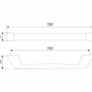 Мебельная ручка LUI RS188CP.4/160