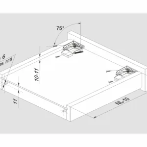 Направляющие скрытого монтажа B-Slide DB8881Zn/250