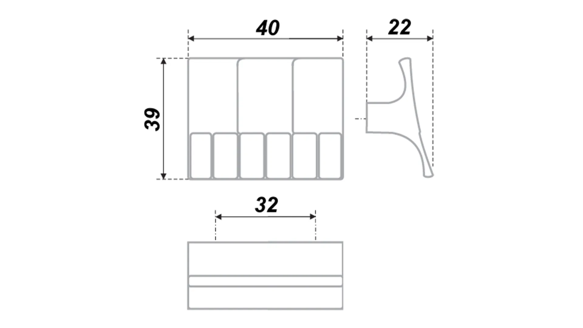 Мебельная ручка RS421BAB.3/32
