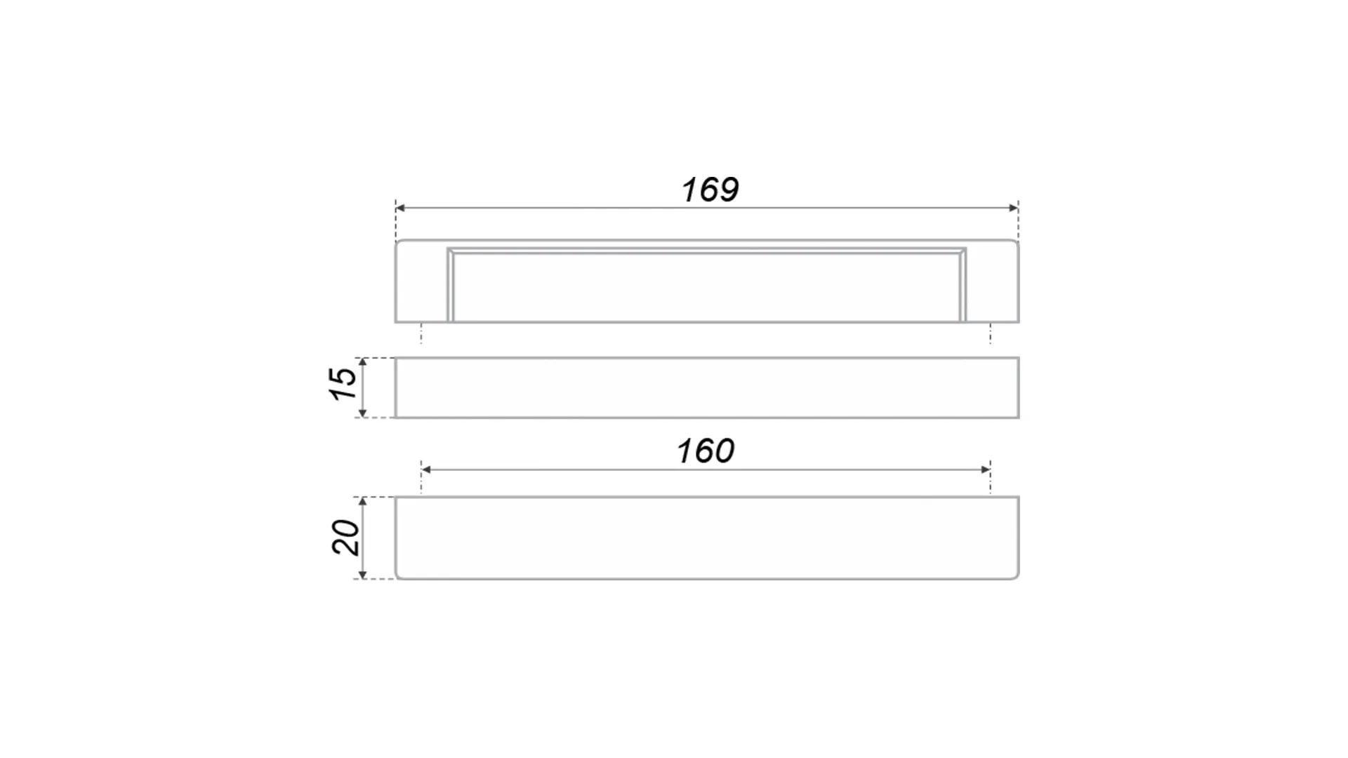Мебельная ручка RS222CP.4/160