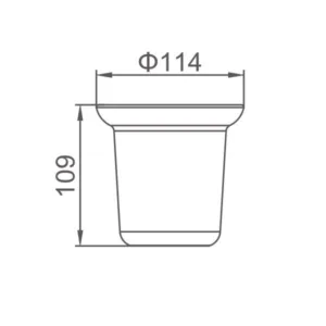 Чаша для ёршика стекло Ledeme L753 запаска