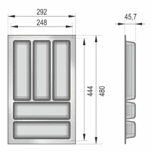 Блок-константа для столовых приборов BLӦKI PC14/GRPH/292x480