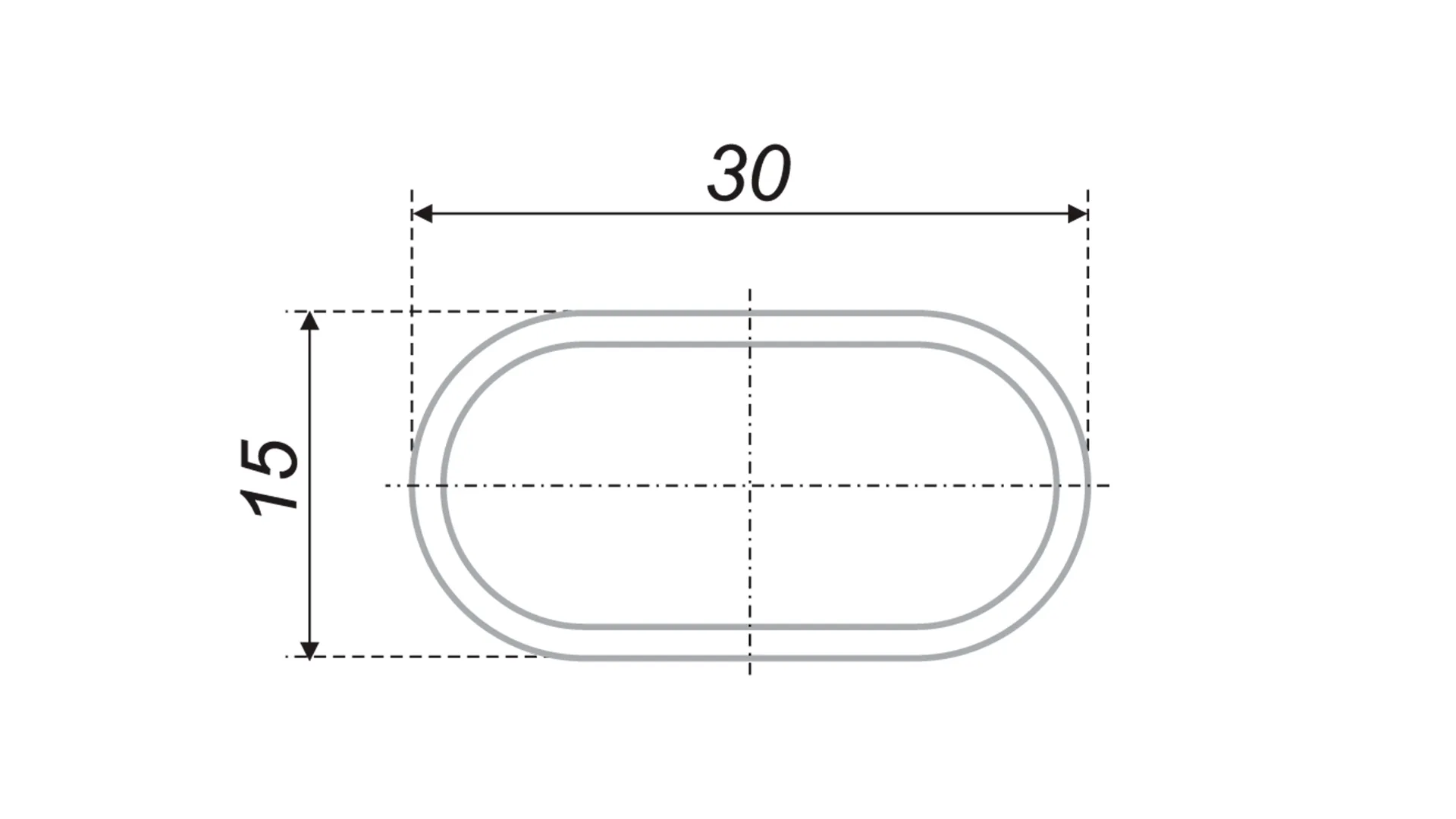 Труба 15х30 мм TR07/1,5*3*300/1CP/1