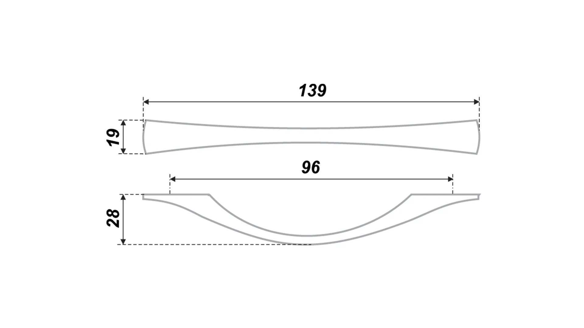 Мебельная ручка RS034SC.4/96