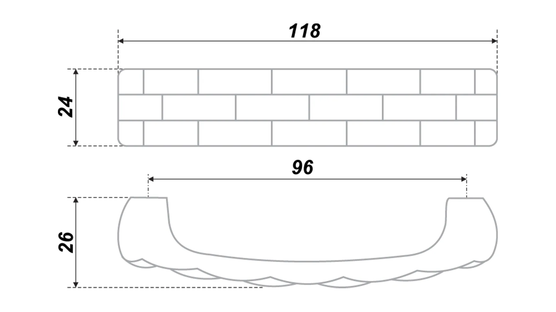 Мебельная ручка RS403BAB.4/96