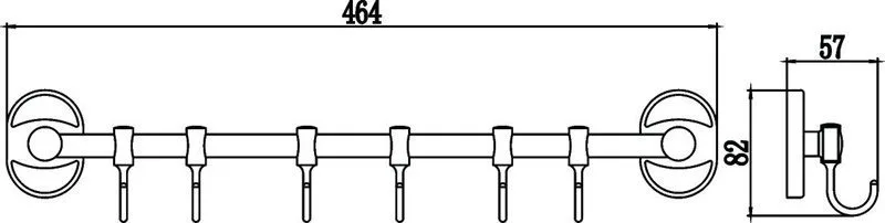 Крючки для ванной S-008206 L1915-6