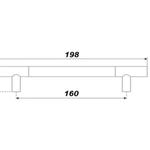 Мебельная ручка RS055CP/SC.4/160