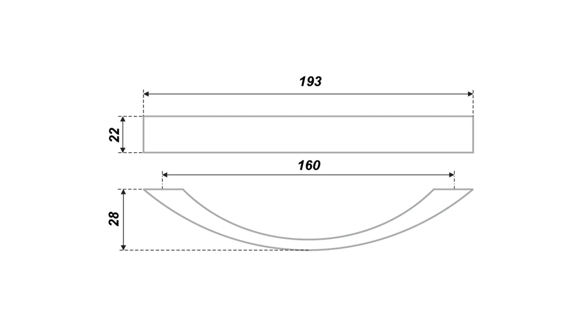 Мебельная ручка RS212BSN.3/160