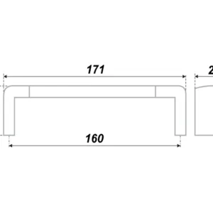 Мебельная ручка RS053CP/SC.4/160