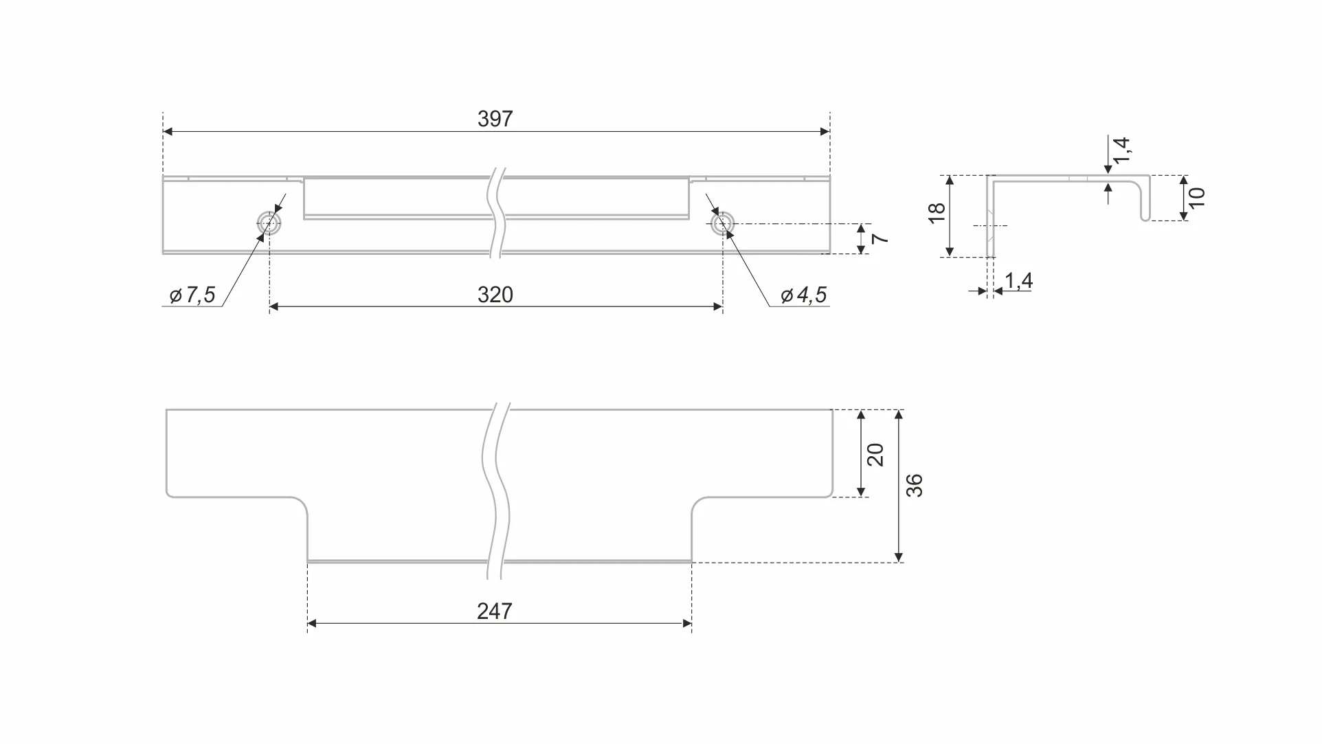 Мебельная ручка RAY RT109GR.1/000/400