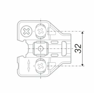 Планка NEO с эксцентриком H5032 с предустановленными евровинтами