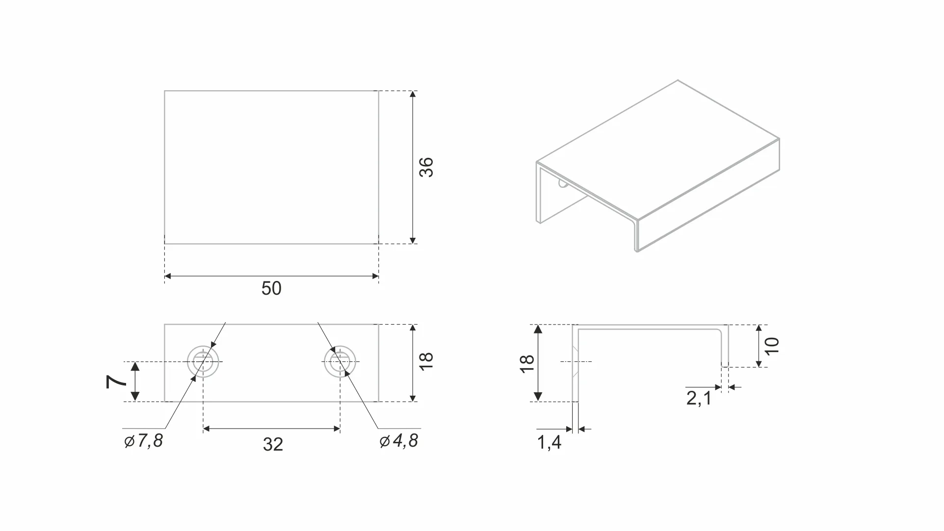 Мебельная ручка RAY 2.0 RT809SC.1/32