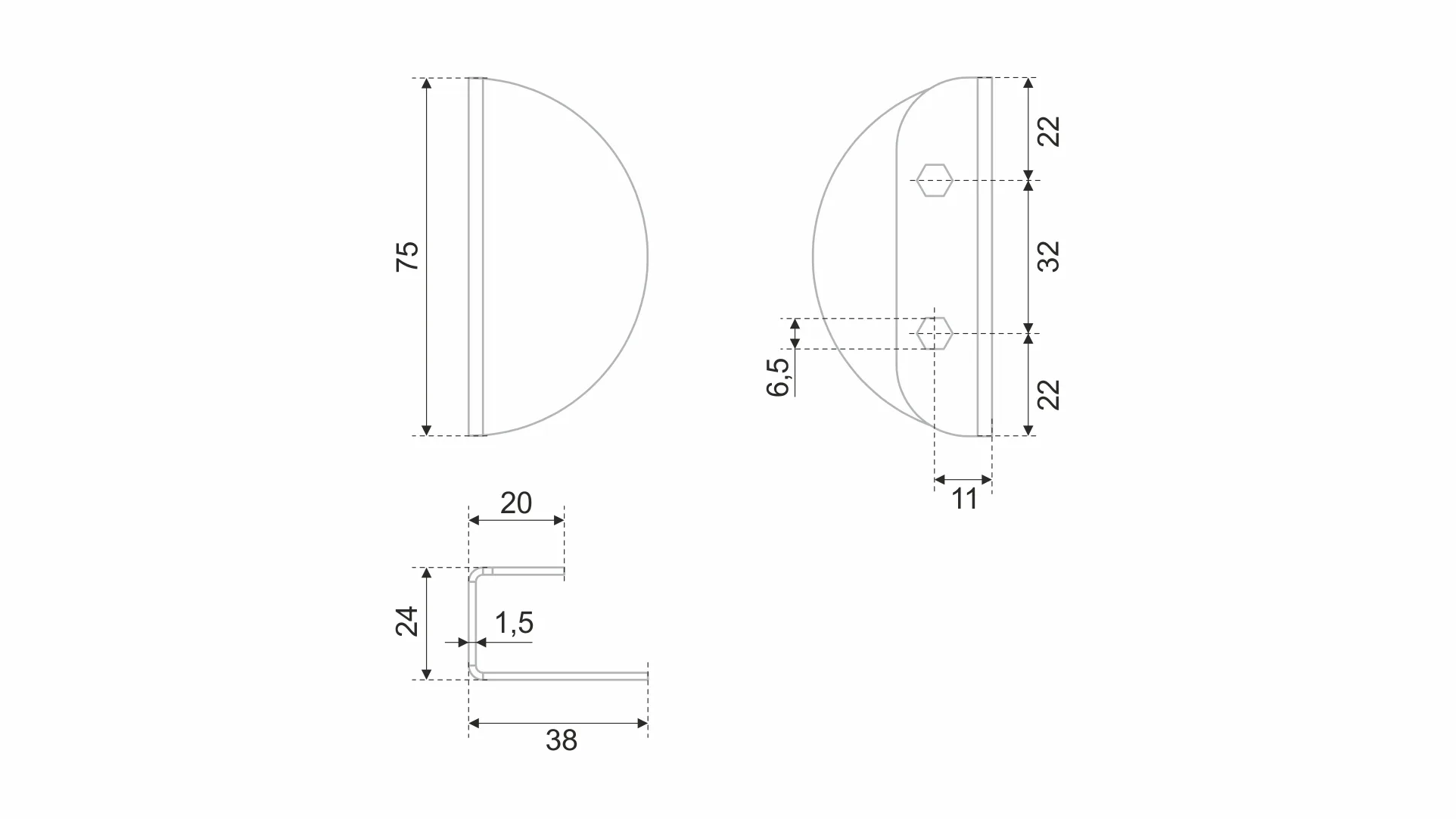Мебельная ручка STEREO RS360BL.23/32