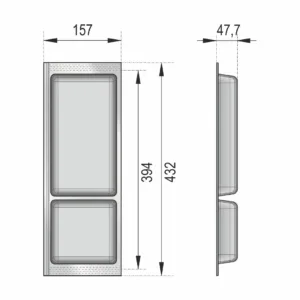 Дополнительный широкий блок BLӦKI PC13/W/157x430