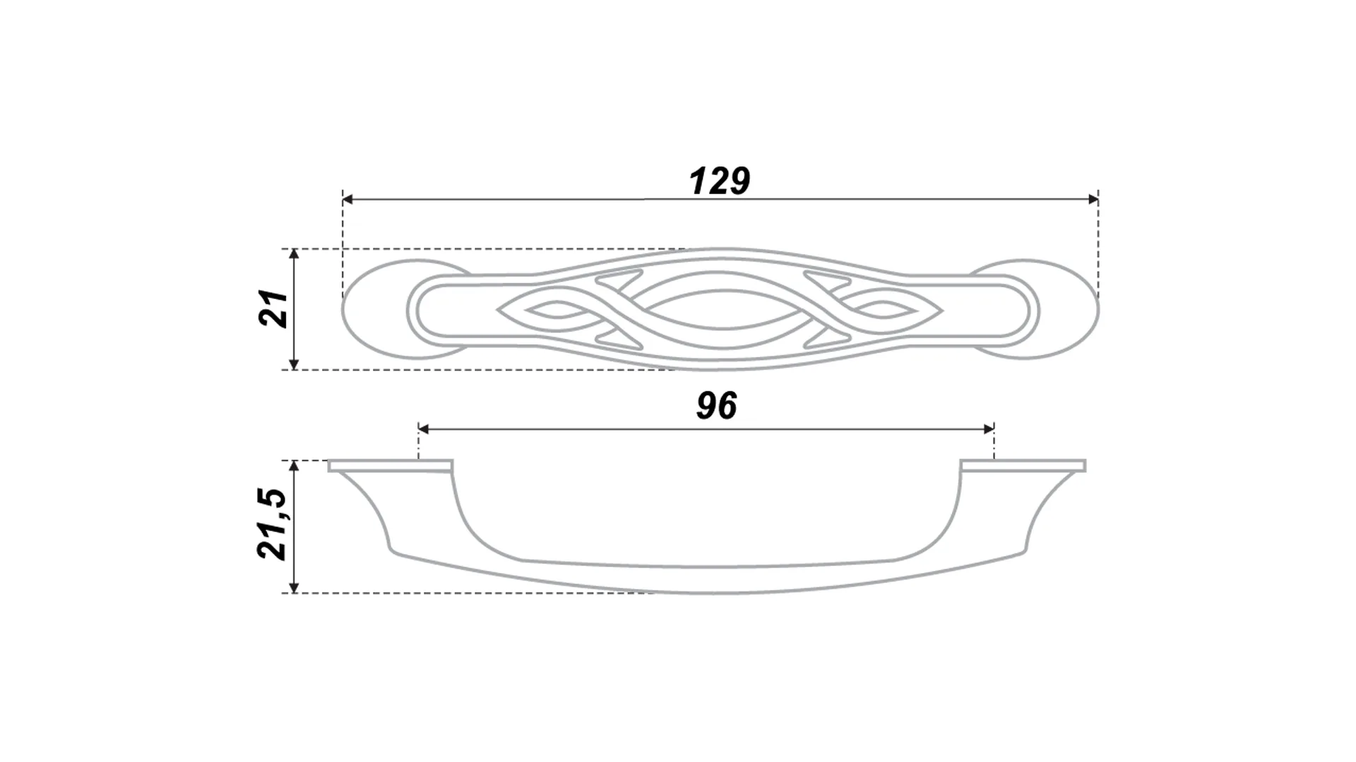 Мебельная ручка RS407BAZ.4/128