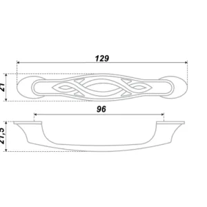Мебельная ручка RS407BAB.4/96