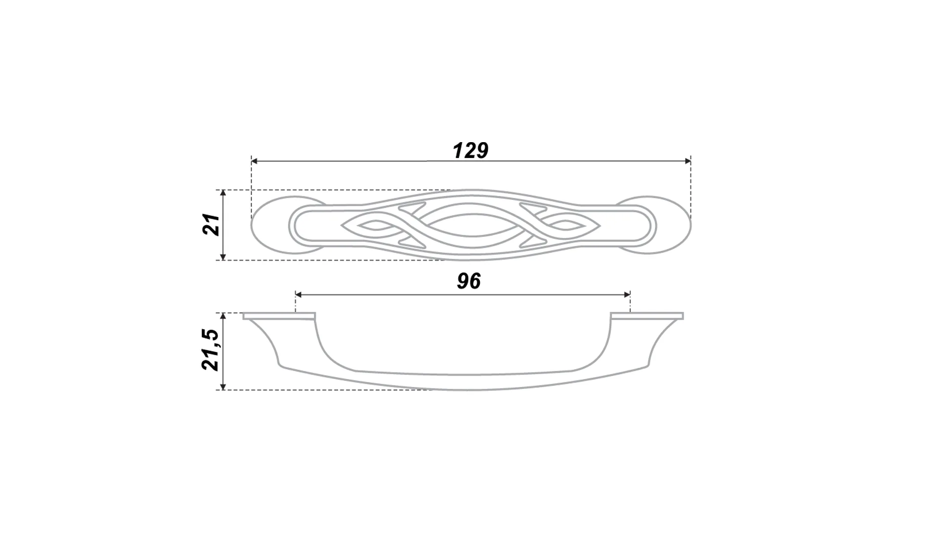 Мебельная ручка RS407BAB.4/96