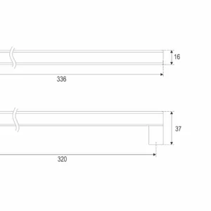 Мебельная ручка ALLEN RS067BGR.5/320