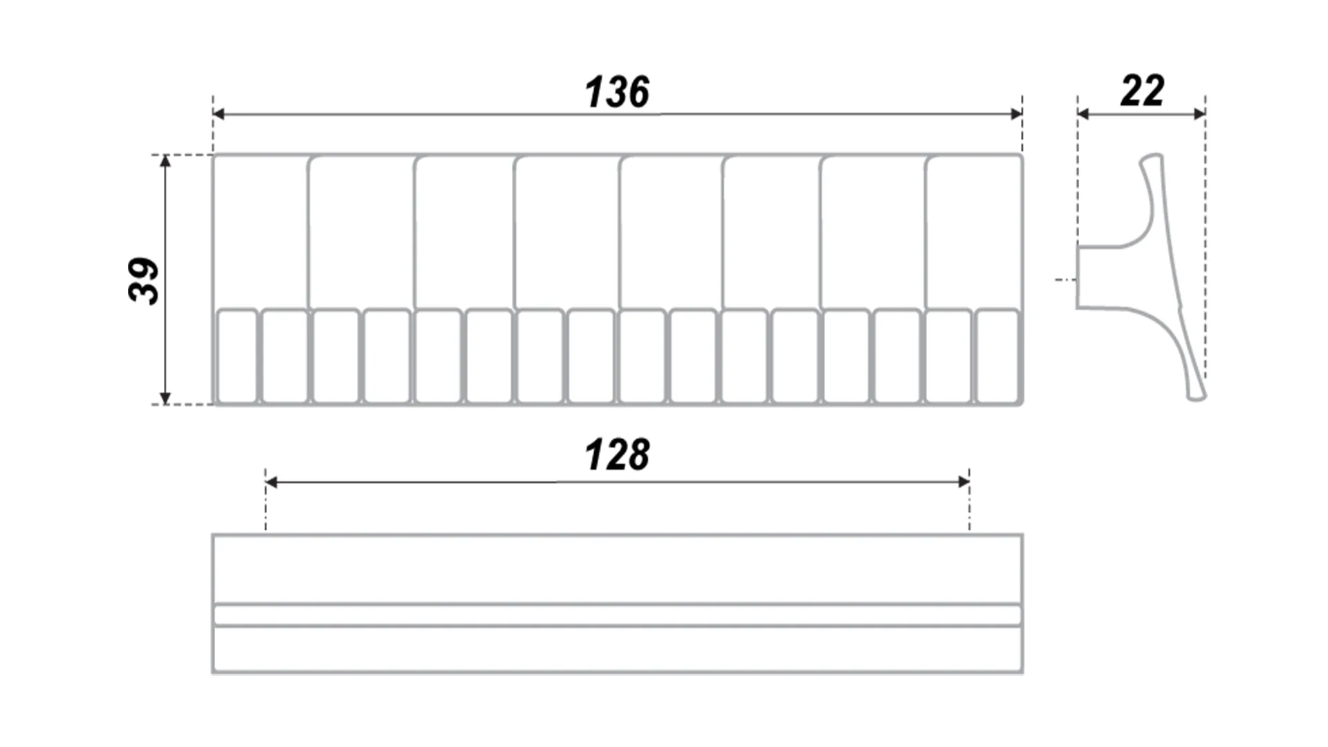 Мебельная ручка RS421BAB.4/128